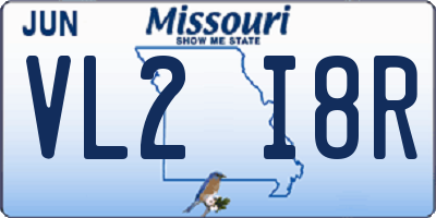 MO license plate VL2I8R