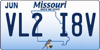 MO license plate VL2I8V