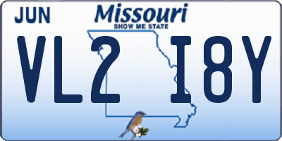 MO license plate VL2I8Y