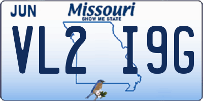 MO license plate VL2I9G