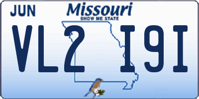 MO license plate VL2I9I