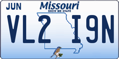 MO license plate VL2I9N