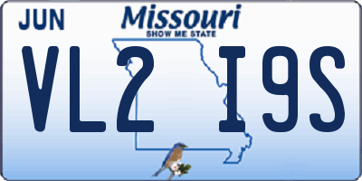 MO license plate VL2I9S