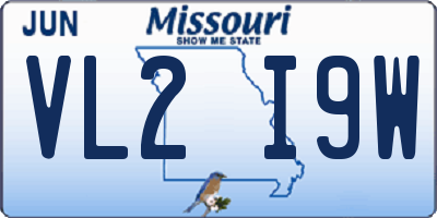MO license plate VL2I9W