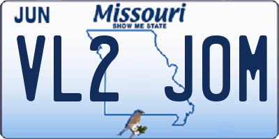 MO license plate VL2J0M