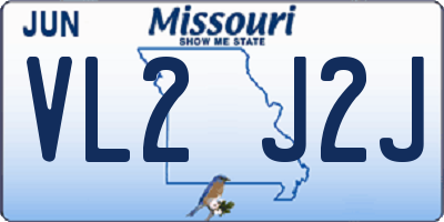 MO license plate VL2J2J