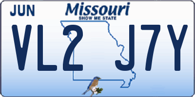 MO license plate VL2J7Y