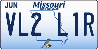 MO license plate VL2L1R
