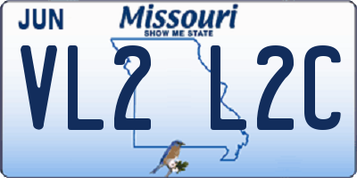 MO license plate VL2L2C