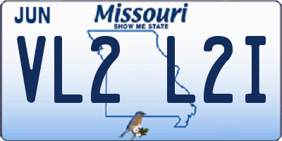 MO license plate VL2L2I