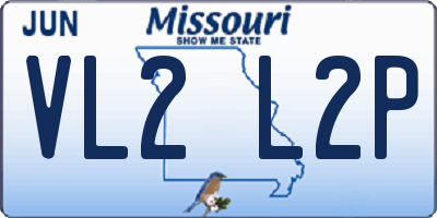 MO license plate VL2L2P