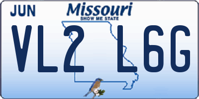MO license plate VL2L6G