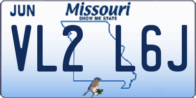 MO license plate VL2L6J