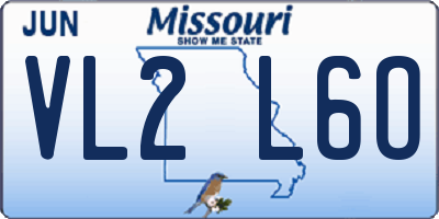 MO license plate VL2L6O