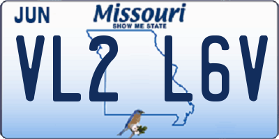 MO license plate VL2L6V