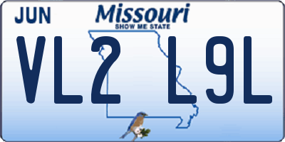 MO license plate VL2L9L