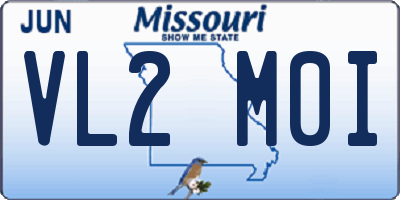 MO license plate VL2M0I