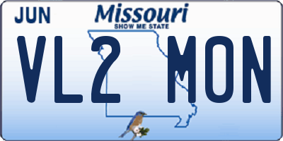 MO license plate VL2M0N