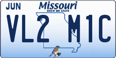 MO license plate VL2M1C
