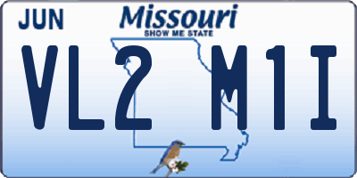 MO license plate VL2M1I