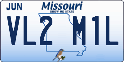 MO license plate VL2M1L