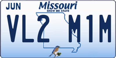 MO license plate VL2M1M