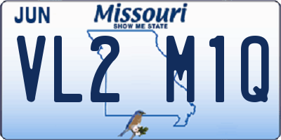 MO license plate VL2M1Q