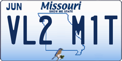 MO license plate VL2M1T