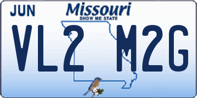 MO license plate VL2M2G