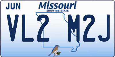 MO license plate VL2M2J