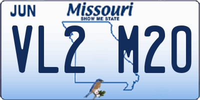 MO license plate VL2M2O