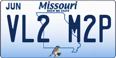 MO license plate VL2M2P