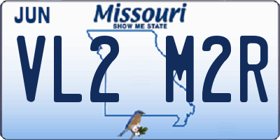 MO license plate VL2M2R