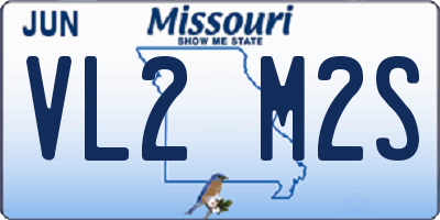 MO license plate VL2M2S