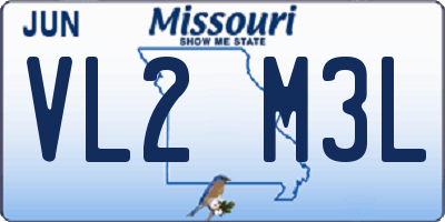 MO license plate VL2M3L