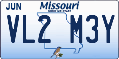 MO license plate VL2M3Y