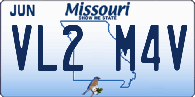 MO license plate VL2M4V