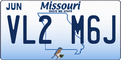 MO license plate VL2M6J