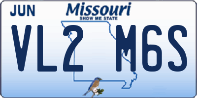 MO license plate VL2M6S