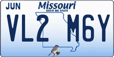 MO license plate VL2M6Y