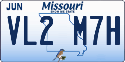MO license plate VL2M7H