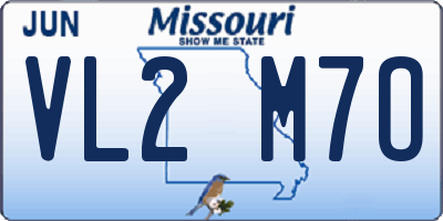 MO license plate VL2M7O