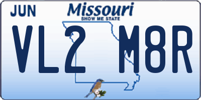 MO license plate VL2M8R