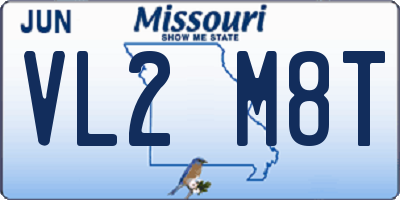 MO license plate VL2M8T