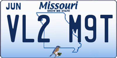 MO license plate VL2M9T