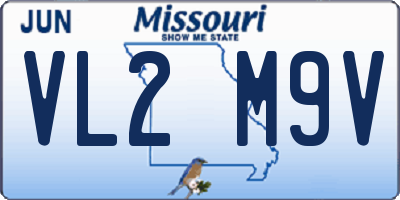 MO license plate VL2M9V