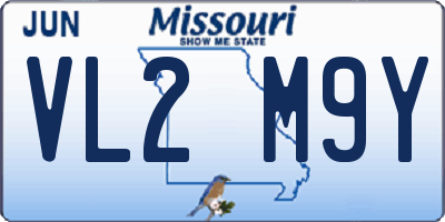 MO license plate VL2M9Y