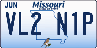 MO license plate VL2N1P