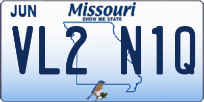 MO license plate VL2N1Q
