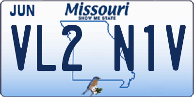 MO license plate VL2N1V